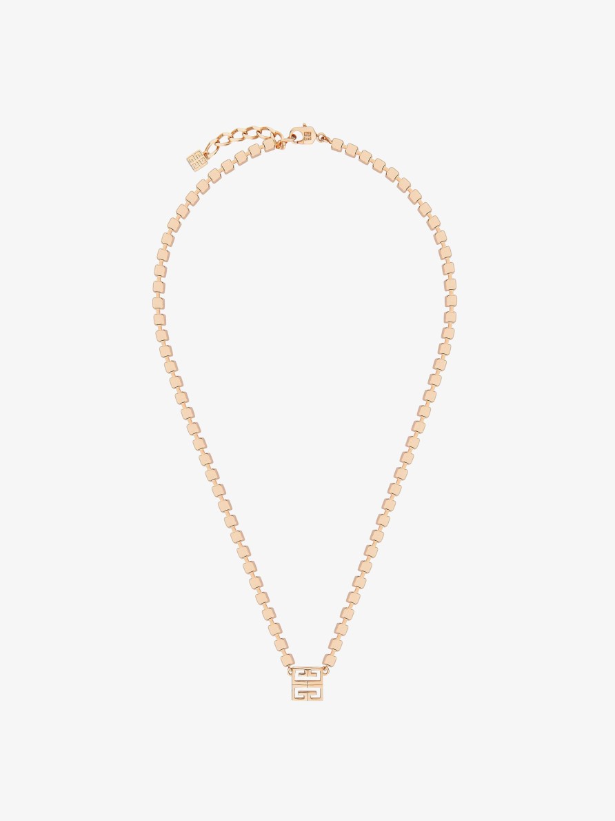 Donne Givenchy Gioielleria | Collana 4G In Metallo Con Cristalli Oro Rosa