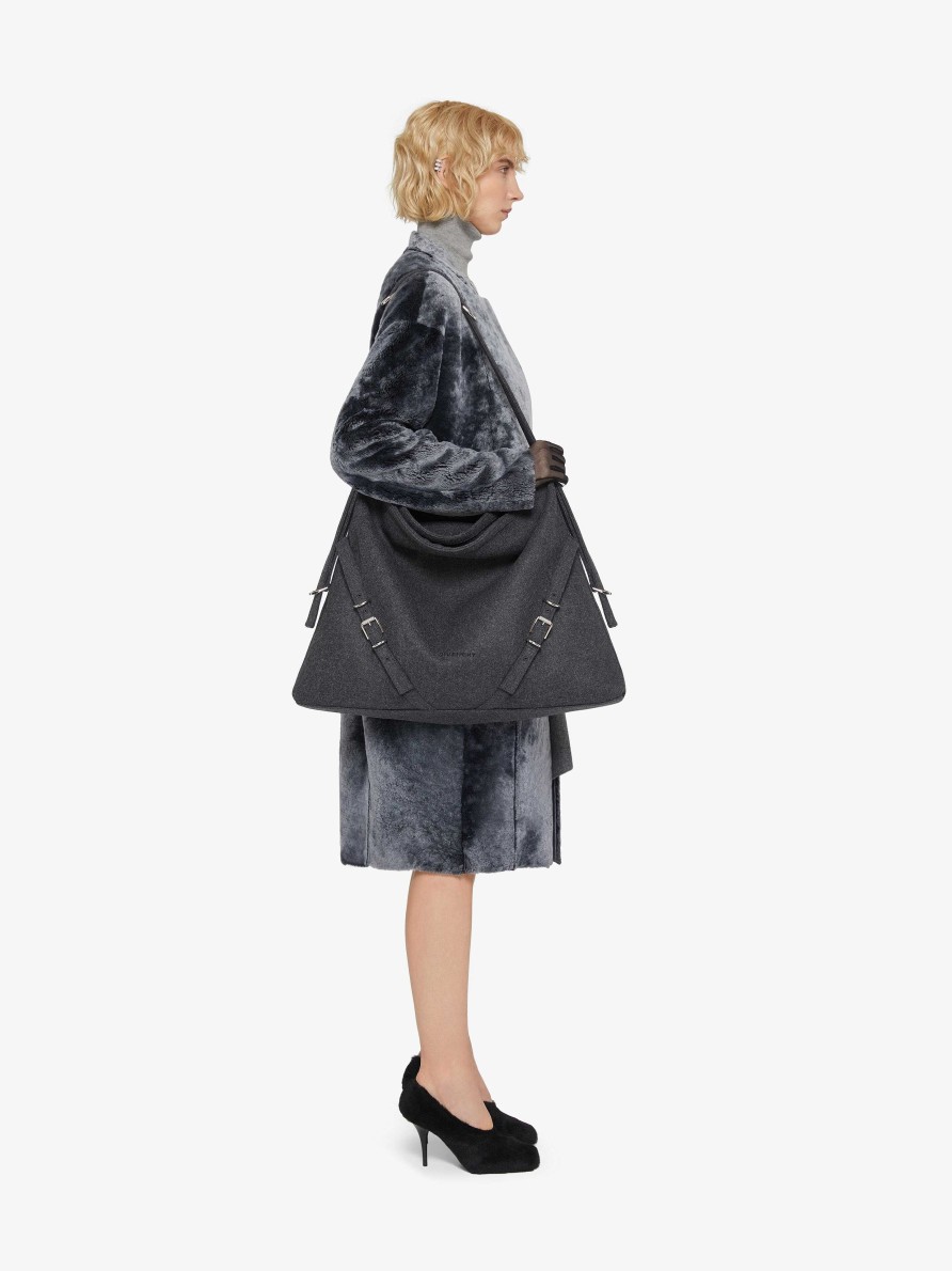 Donne Givenchy Giacche E Cappotti | Cappotto In Shearling Grigio