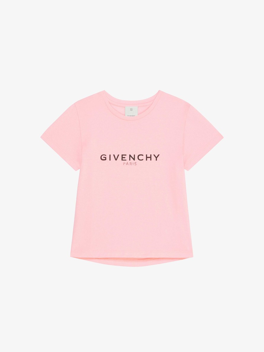 Donne Givenchy Ragazza (Da 4 A 12 Anni) | T-Shirt In Jersey Stampato Rosa Chiaro