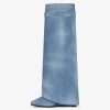 Donne Givenchy Stivali E Stivaletti | Stivali Shark Lock In Denim Lavato Blu Medio