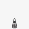 Donne Givenchy Antigona | Borsa Micro Antigona In Pelle Laminata Grigio Argentato