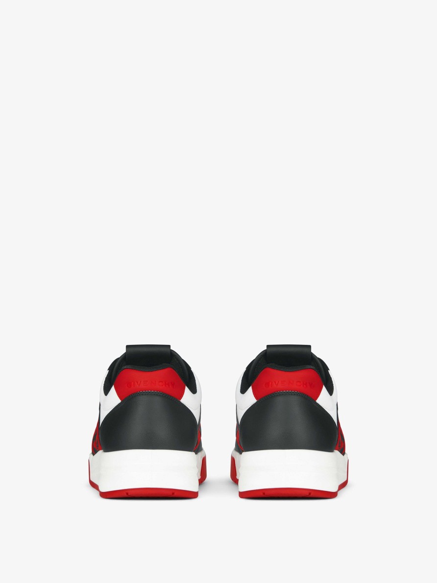 Uomini Givenchy G4 | Sneakers G4 In Pelle Nero/Bianco/Rosso