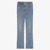 Donne Givenchy Pantaloni | Pantaloni Boot Cut In Denim Con Dettagli Catena Blu Medio