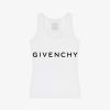 Donne Givenchy Magliette | Canotta Givenchy Archetype Slim Fit In Cotone Bianco Nero