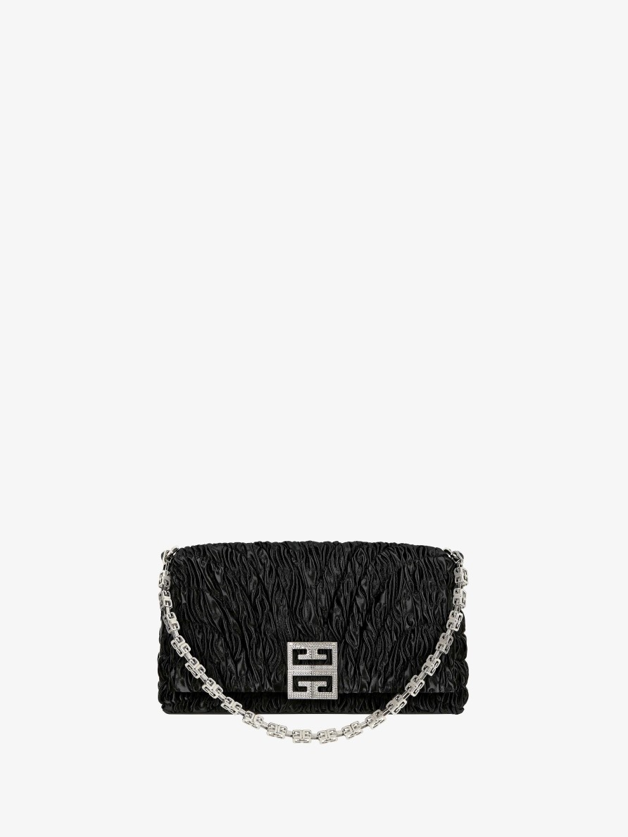 Donne Givenchy 4G | Borsa Morbida 4G Piccola In Raso Nero