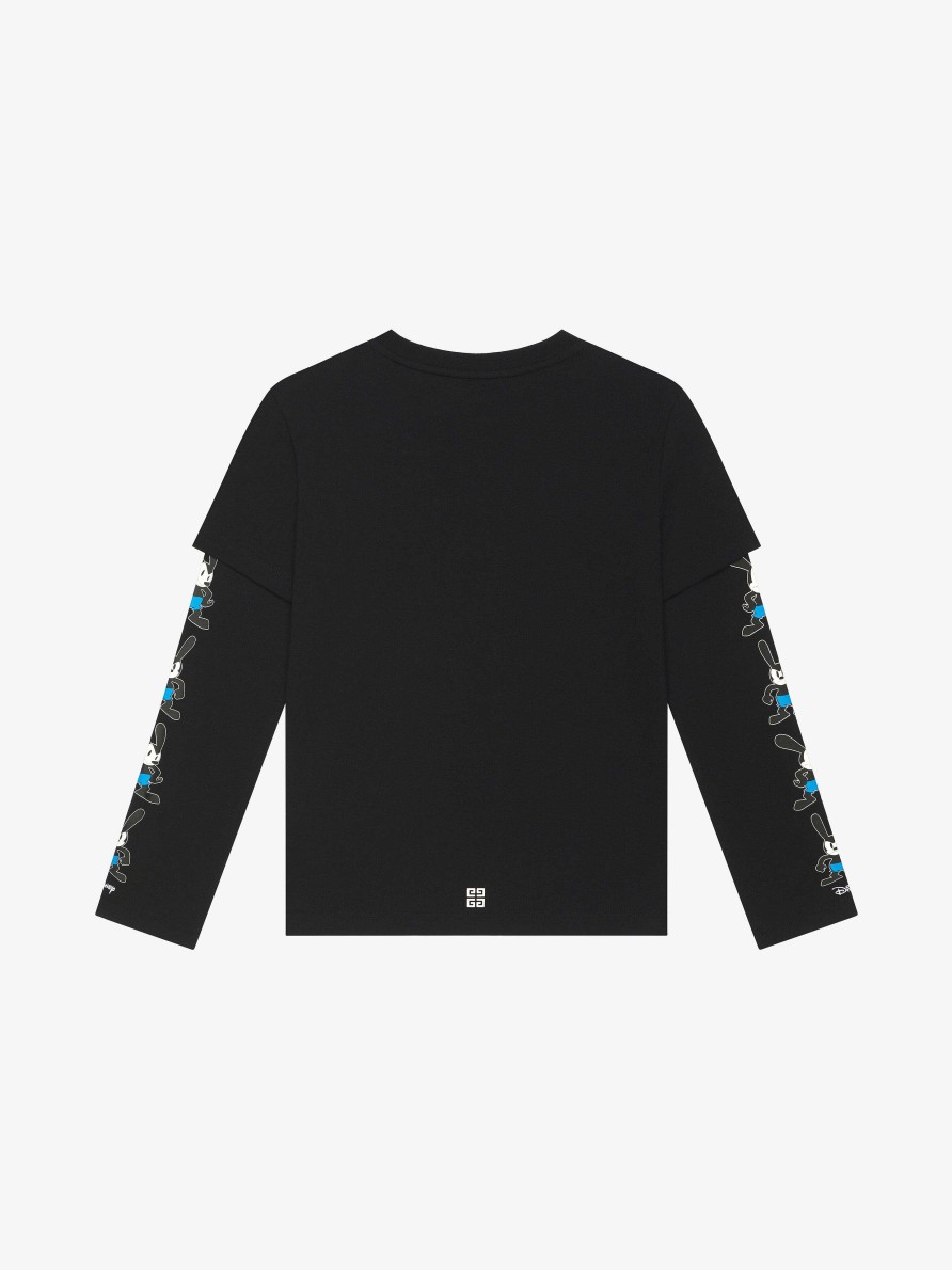 Uomini Givenchy Ragazzo (Da 4 A 12 Anni) | T-Shirt Oswald Sovrapposta In Cotone Nero