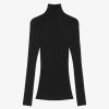 Uomini Givenchy Maglieria | Maglia A Collo Lupetto In Maglia Tubolare Nero