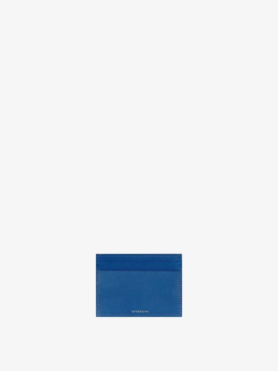 Donne Givenchy Piccola Pelletteria | Porta Carte G-Cut In Denim 4G E Pelle Blu Medio