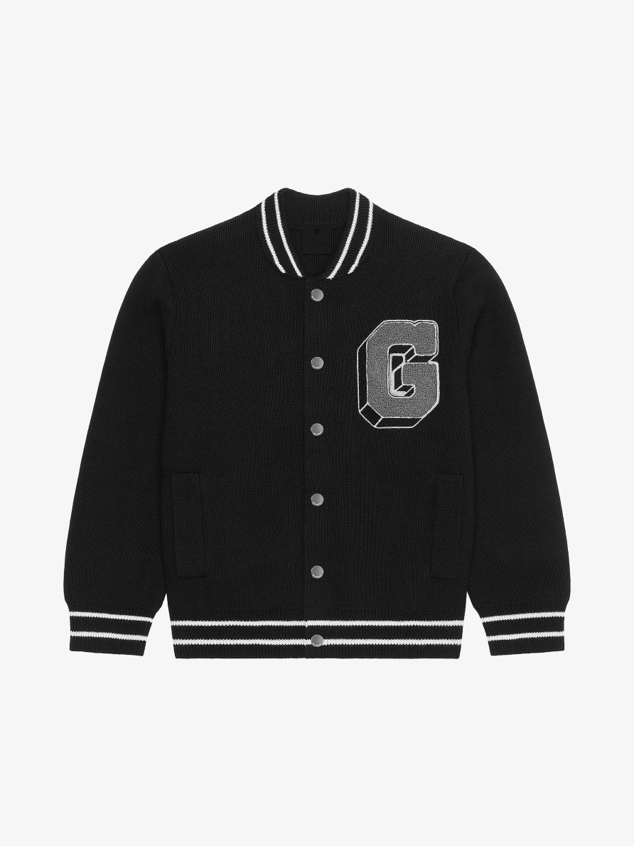 Uomini Givenchy Ragazzo (Da 4 A 12 Anni) | Giacca College Di Givenchy In Maglia Nero/Grigio