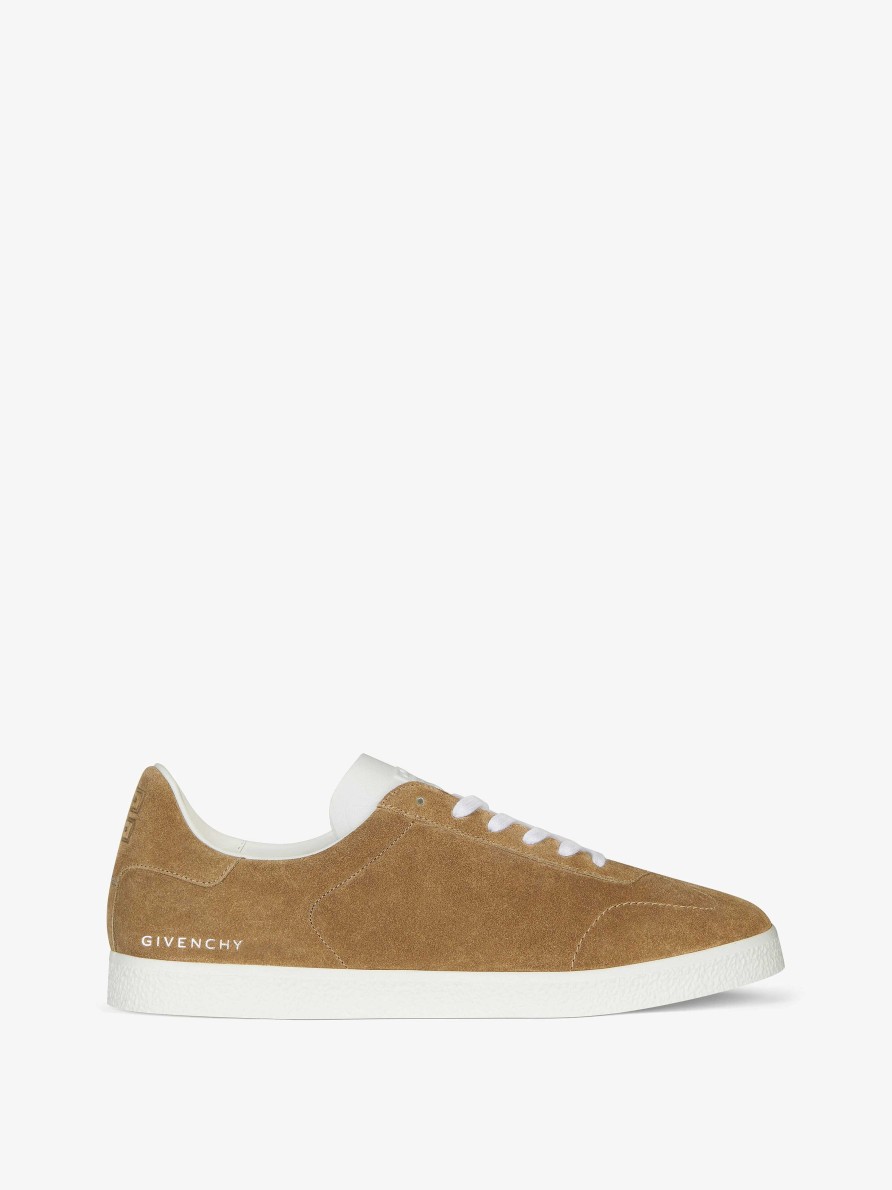 Uomini Givenchy Scarpe Da Ginnastica | Sneakers Town In Pelle Scamosciata Marrone Chiaro