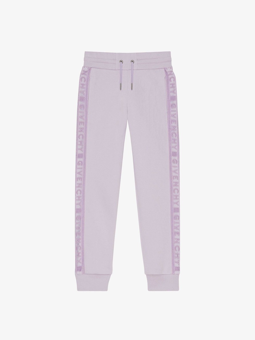 Donne Givenchy Ragazza (Da 4 A 12 Anni) | Pantaloni Jogger Di Givenchy In Pile Lilla