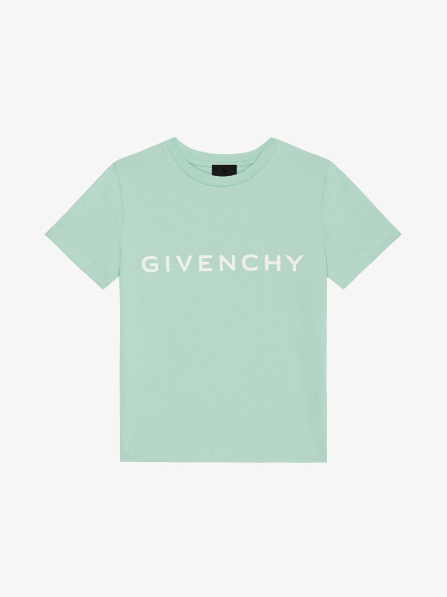 Uomini Givenchy Ragazzo (Da 4 A 12 Anni) | T-Shirt In Jersey Stampato Verde Menta Chiaro