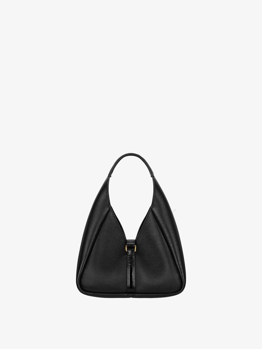 Donne Givenchy Borse Mini E Micro | Borsa Mini G-Hobo In Pelle Granata Nero