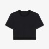 Donne Givenchy Magliette | T-Shirt Cropped In Jersey Con Fascia Givenchy Nero