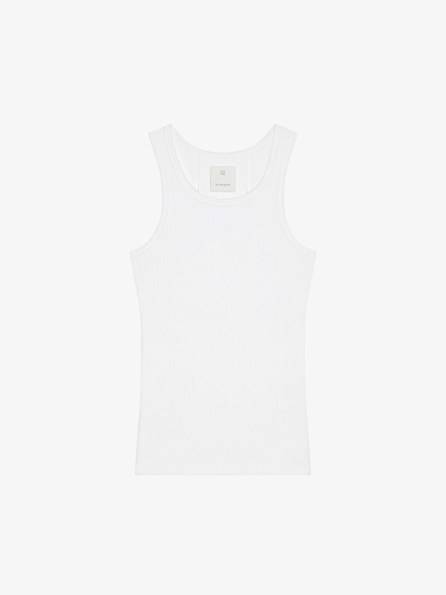 Uomini Givenchy Magliette | Canotta Extra Slim Fit In Cotone Bianco