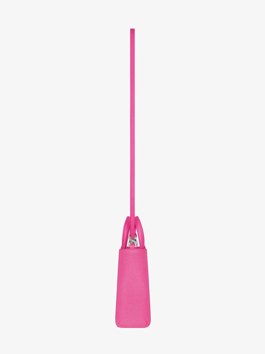 Donne Givenchy Borsa G | Borsa Shopping Verticale Mini G-Tote In Tela Rosa Fluo