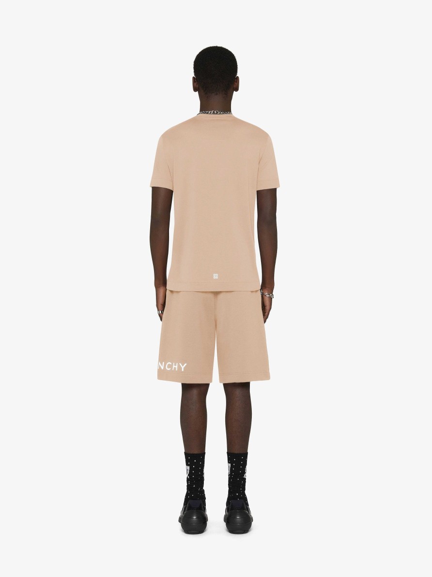 Uomini Givenchy Magliette | T-Shirt Givenchy Archetype Slim Fit In Cotone Cammello Beige