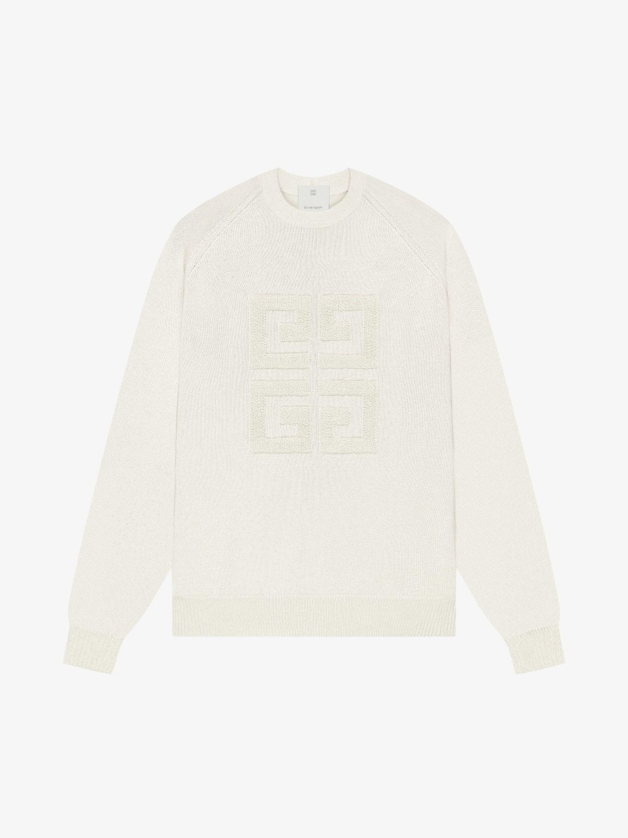 Donne Givenchy Maglieria | Maglia 4G In Cashmere Avorio