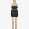 Donne Givenchy Vestiti | Abito Bustier In Raso Con Due Cinture Removibili Nero