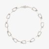 Uomini Givenchy Gioielleria | Collana Giv Cut In Metallo Argenteo