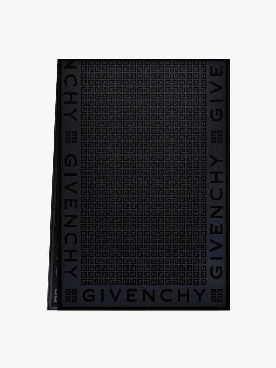 Donne Givenchy Sciarpe | Stola Givenchy 4G In Jacquard Di Seta Lucida Nero