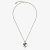 Donne Givenchy Gioielleria | Collana Con Pendente Di Perle 4G Con Cristalli Argenteo