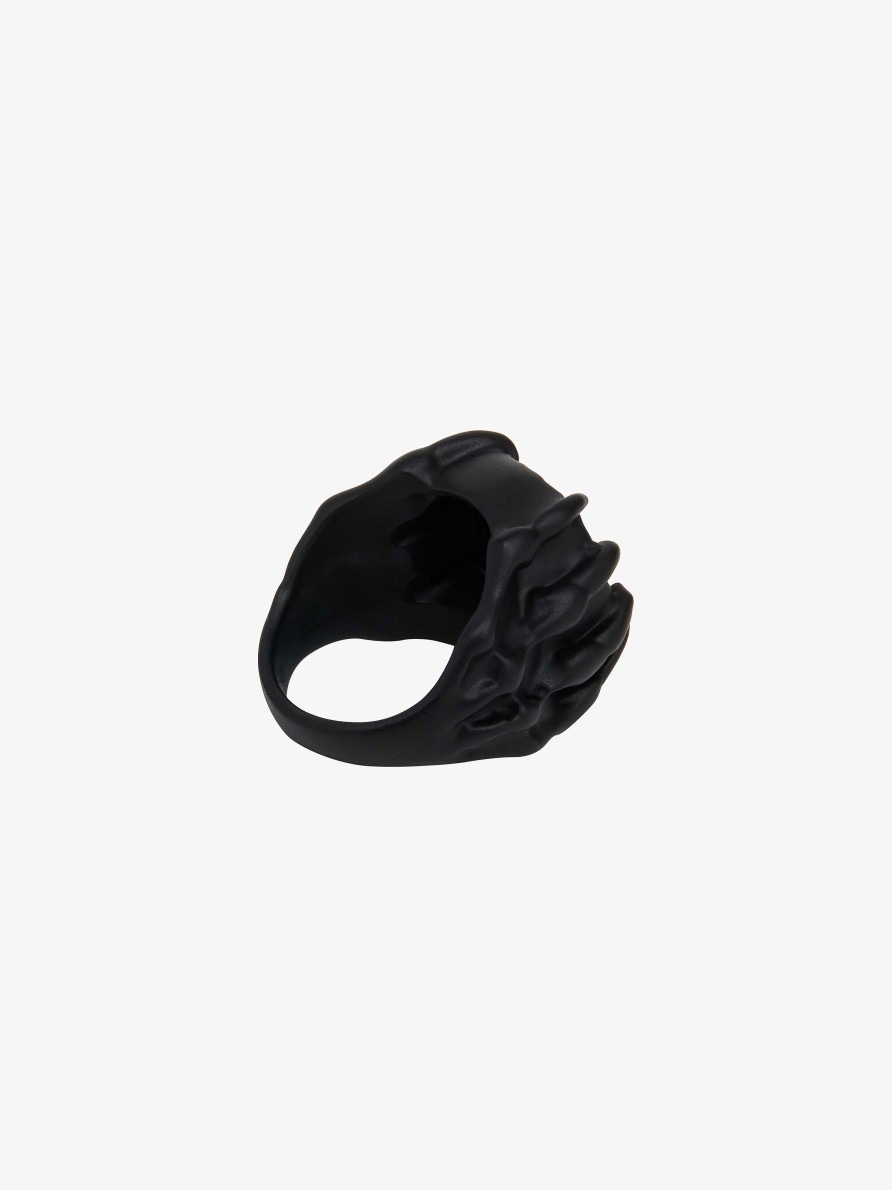 Uomini Givenchy Gioielleria | Anello G Skull In Smalto Con Cristallo Nero