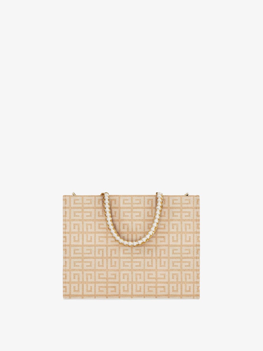 Donne Givenchy Borsa G | Borsa Shopping G-Tote Piccola In Juta 4G Naturale