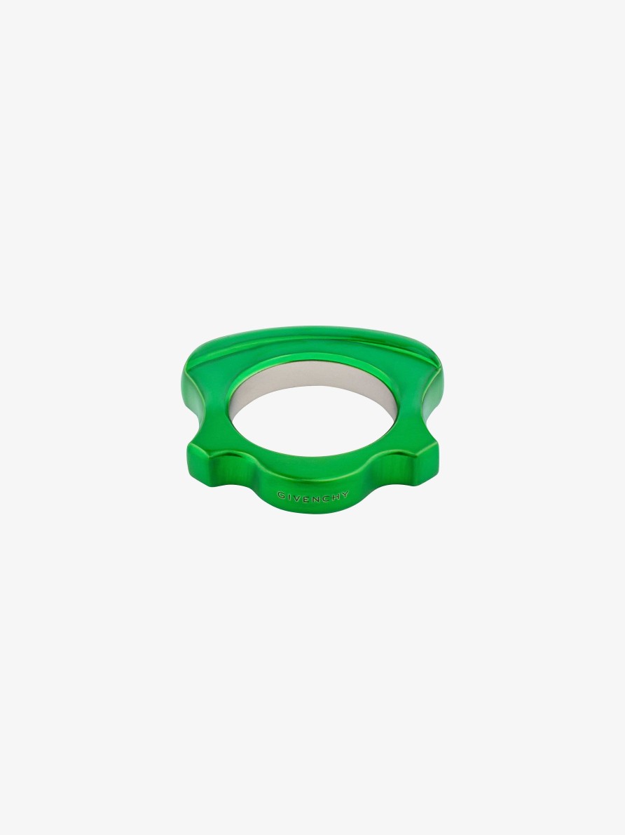 Uomini Givenchy Gioielleria | G Can Ring In Metallo E Smalto Verde