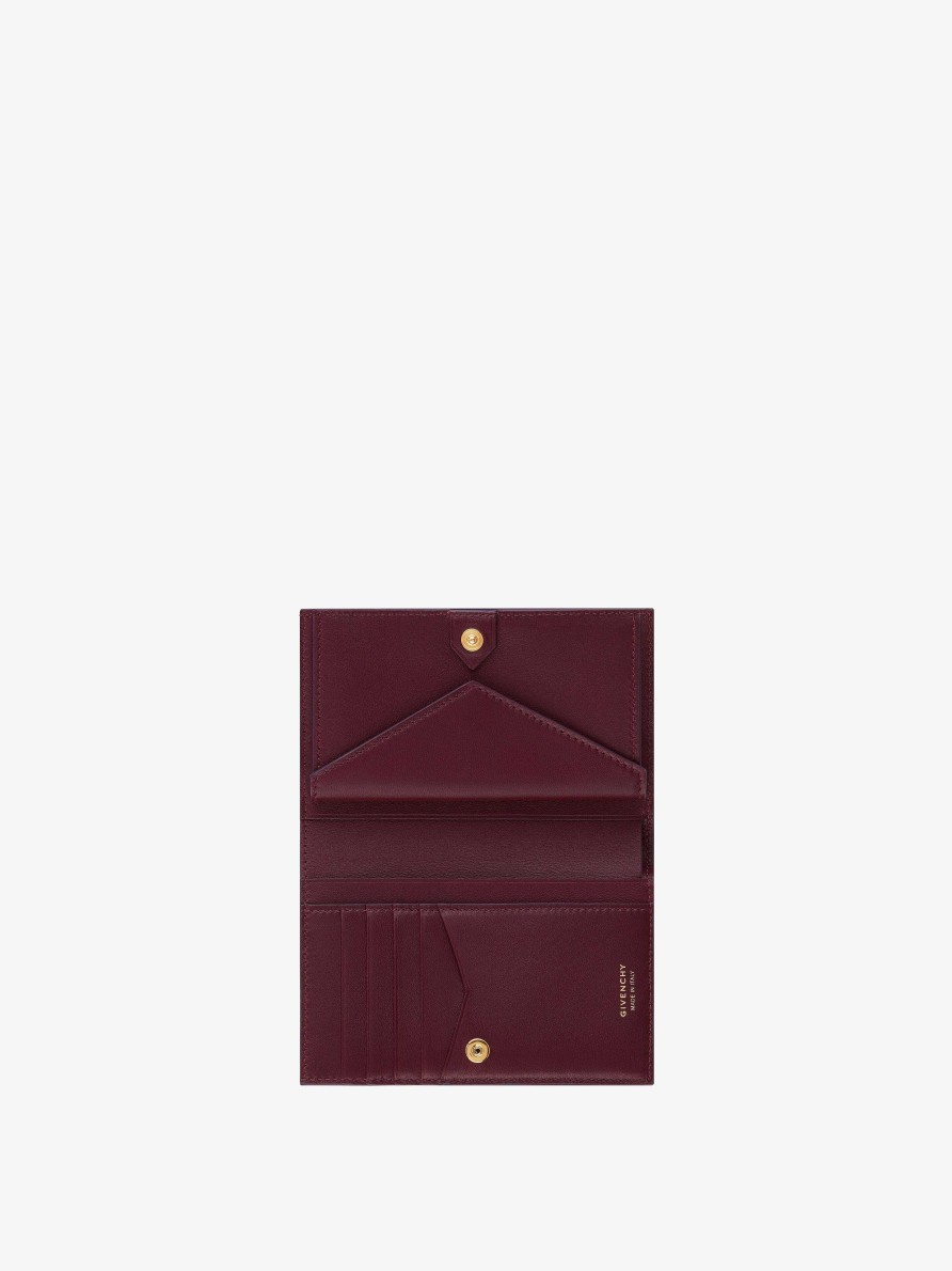 Donne Givenchy Piccola Pelletteria | Portafoglio Bifold Antigona In Pelle Box Rosso Sangue Di Bue