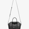 Donne Givenchy Antigona | Borsa Mini Antigona Lock In Raso Con Strass Nero