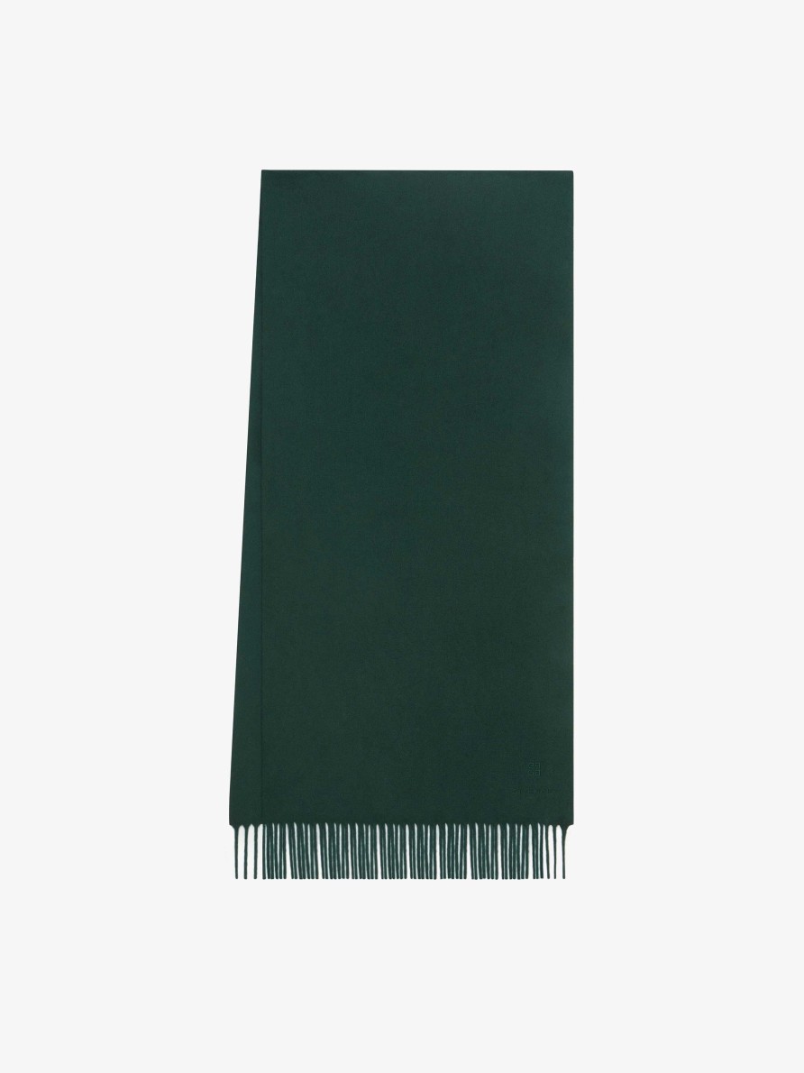 Uomini Givenchy Sciarpe E Cravatte | Sciarpa In Cashmere Foresta Verde