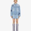 Donne Givenchy Giacche E Cappotti | Giacca Oversize In Denim Ricamato 4G Azzurro