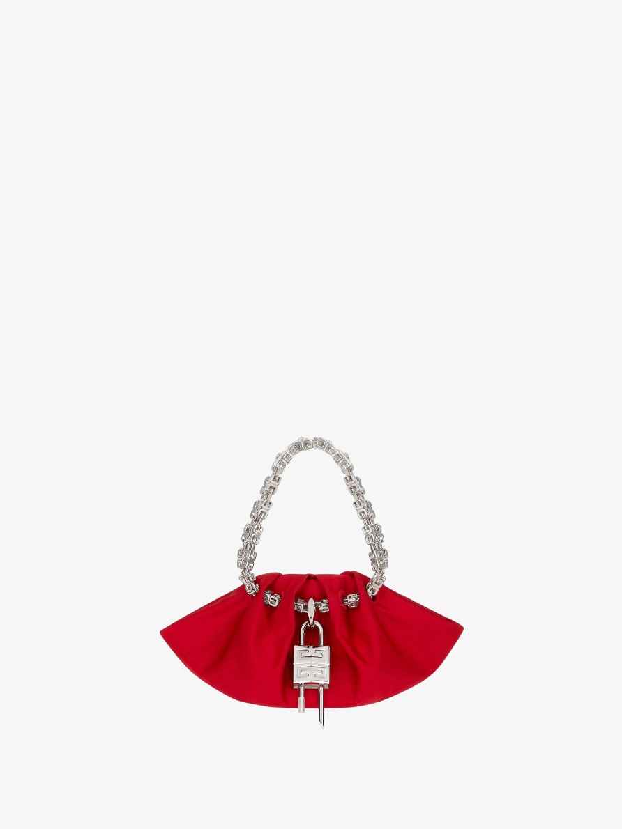 Donne Givenchy Borse Mini E Micro | Borsa Kenny Mini In Raso Rosso