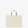 Donne Givenchy Borsa G | Borsa Shopping G-Tote Media In Tela Beige Naturale