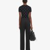 Donne Givenchy Magliette | T-Shirt Slim Fit Doppio Strato In Tulle 4G Nero/Avorio