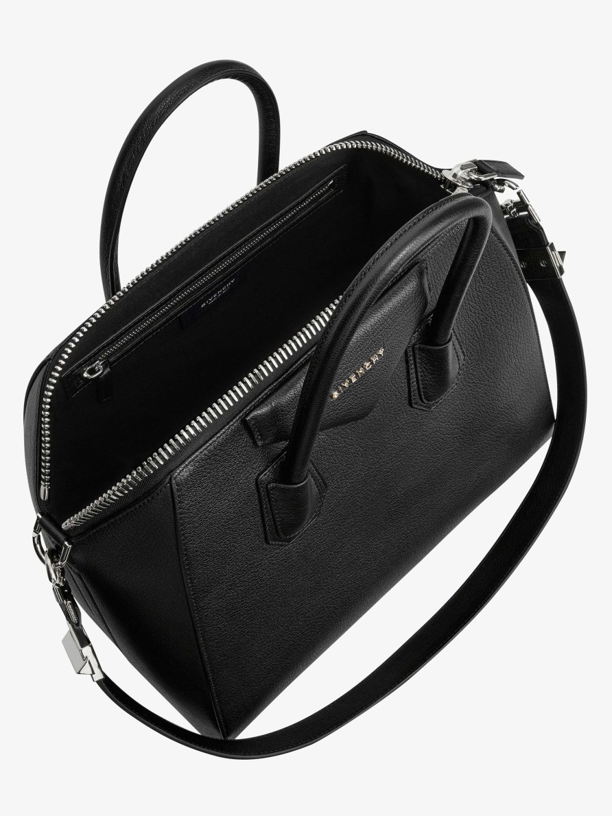 Donne Givenchy Antigona | Borsa Antigona Media In Pelle Granata Nero