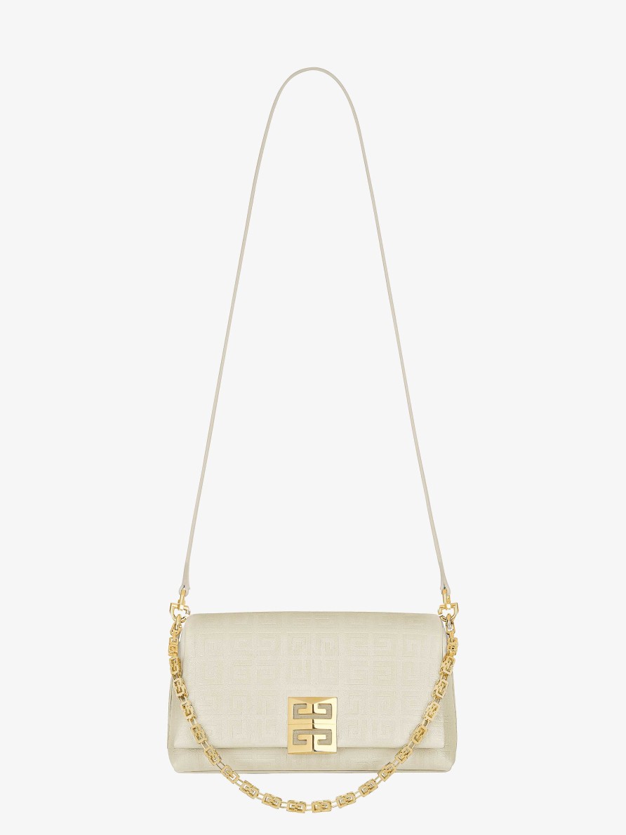 Donne Givenchy 4G | Borsa Morbida 4G Piccola In Pelle 4G Beige Naturale