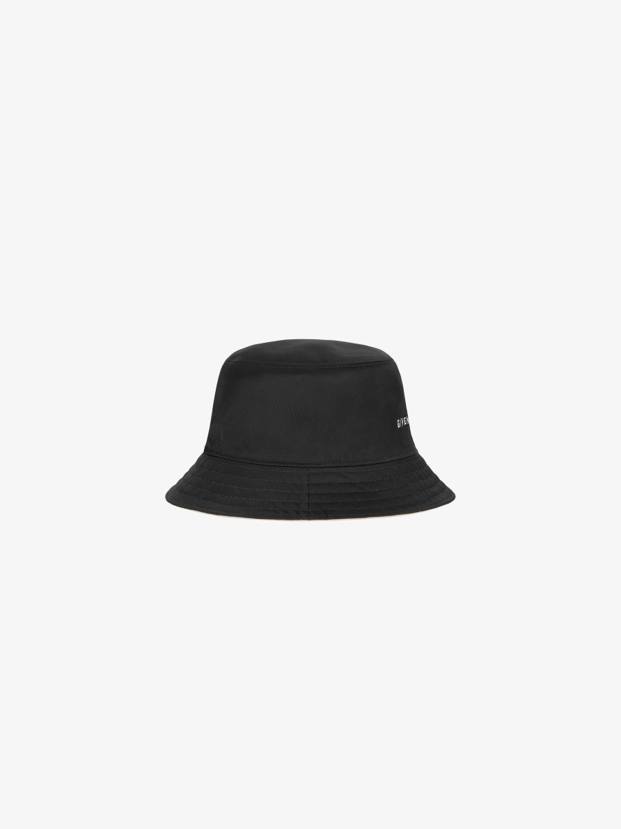 Uomini Givenchy Berretti E Berretti | Cappello Da Pescatore Di Givenchy In Nylon Nero