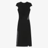 Donne Givenchy Vestiti | Abito In Crepe E Tulle 4G Nero