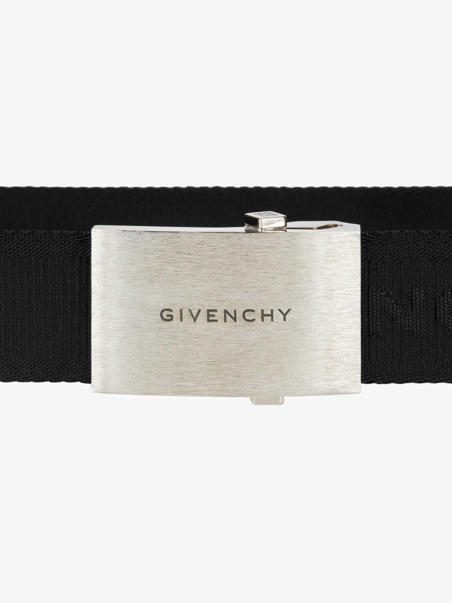 Uomini Givenchy Cinghie | Cintura Da Skate Givenchy In Fettuccia Nero