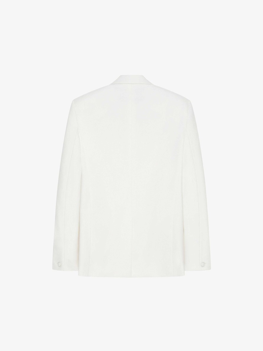 Uomini Givenchy Giacche E Cappotti | Giacca Oversize In Lana E Mohair Bianco