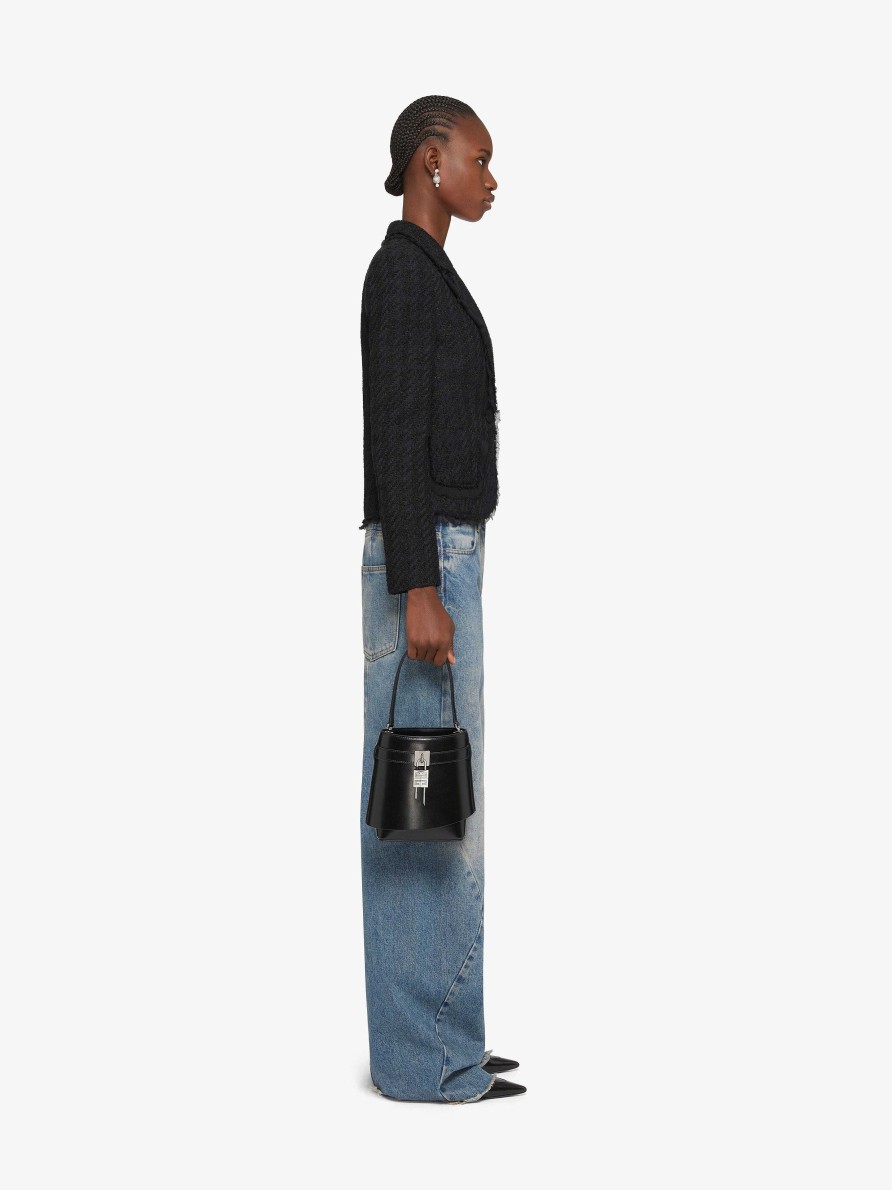 Donne Givenchy Pantaloni | Jeans Oversize In Denim Con Dettagli Di Cuciture Blu Medio