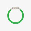 Uomini Givenchy Gioielleria | Bracciale G Cube In Pelle E Metallo Verde Acceso