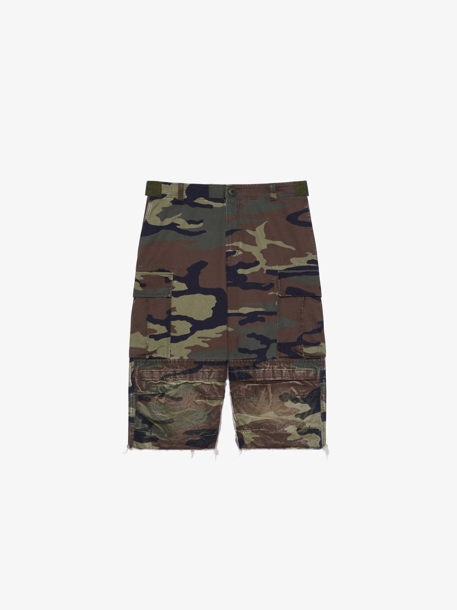 Uomini Givenchy Pantaloni | Gonna Cargo Camo In Cotone Marrone/Verde