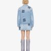 Donne Givenchy Gonne | Gonna In Denim Ricamato 4G Azzurro