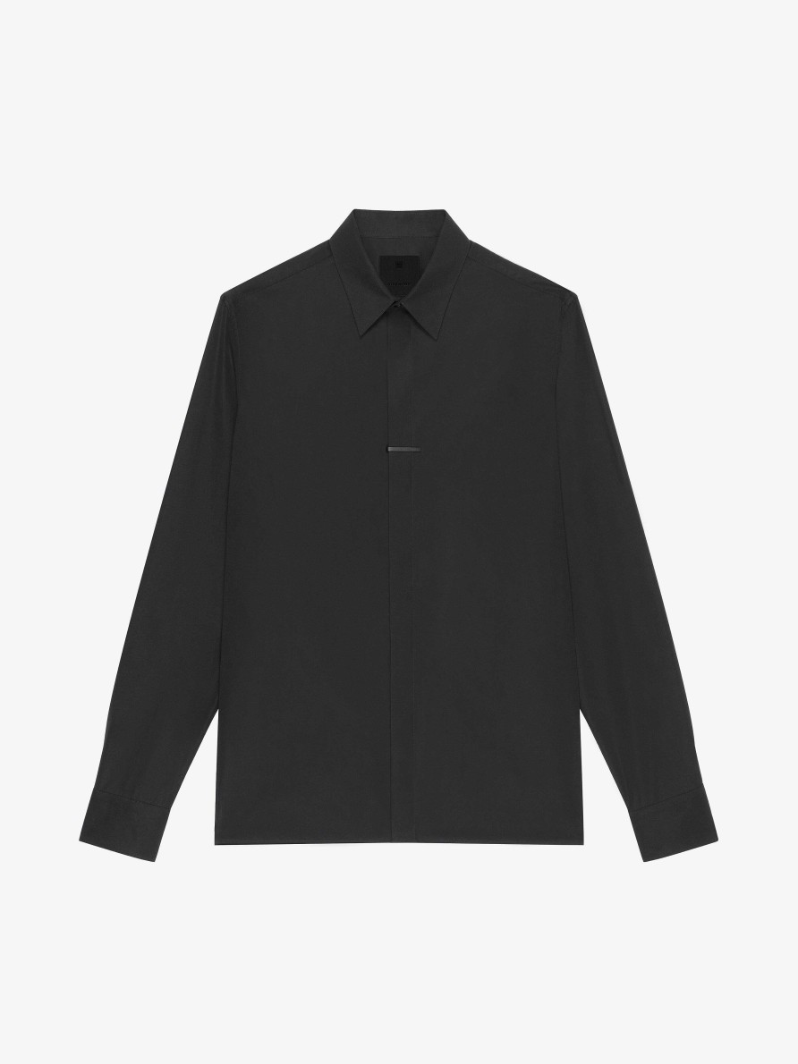 Uomini Givenchy Camicie | Camicia In Popeline Nero