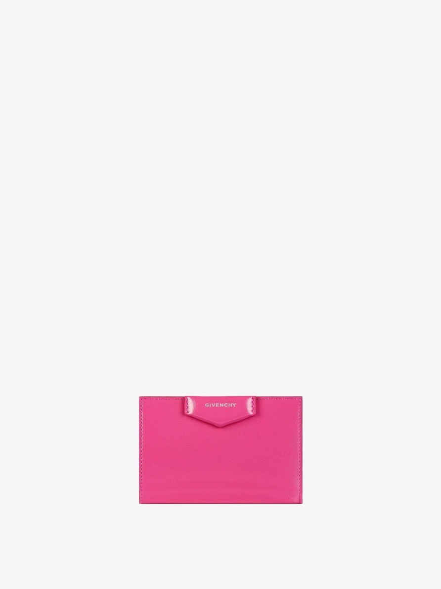 Donne Givenchy Piccola Pelletteria | Portafoglio Antigona In Pelle Box Rosa Fluo