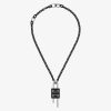 Uomini Givenchy Gioielleria | Collana Piccola Con Chiusura In Metallo Con Cristalli Nero/Argento