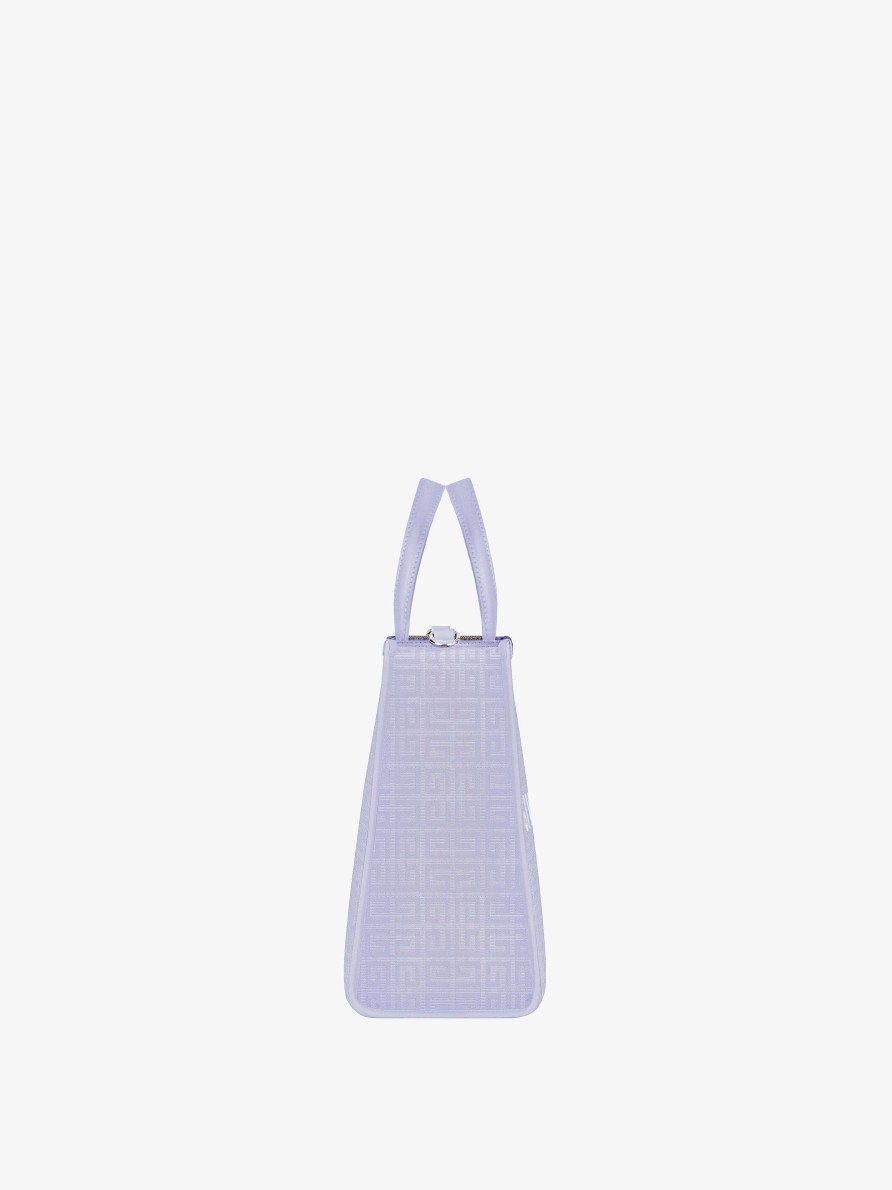 Donne Givenchy Borsa G | Borsa Shopping G-Tote Media In Tela Spalmata 4G Lavanda